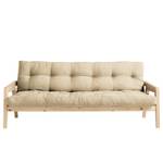 Schlafsofa Grab II Webstoff, Leinen - Beige - Beige