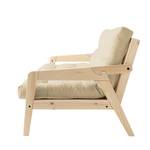 Schlafsofa Grab II Webstoff, Leinen - Beige - Beige