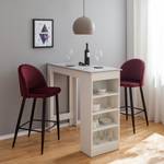 Barstoelen Jacklin II (2 stuk) fluweel/metaal - zwart - Bordeauxrood