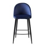 Barstoelen Jacklin II (2 stuk) fluweel/metaal - zwart - Donkerblauw