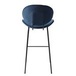 Barstoelen Jerell (set van 2) fluweel/metaal - zwart - Donkerblauw