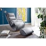 Rocking chair Fox Tissu structuré - Gris clair