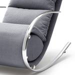 Rocking chair Fox Tissu structuré - Gris clair