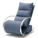 Rocking chair Fox Tissu structuré - Bleu jean