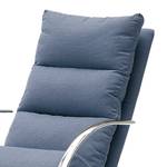 Rocking chair Fox Tissu structuré - Bleu jean