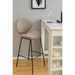 Barstoelen Jerell (set van 2) fluweel/metaal - zwart - Taupe