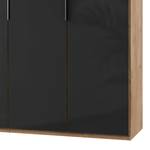 Armoire Level 36C Imitation chêne parqueté / Verre gris - 250 x 216 cm - Sans - Sans portes miroir