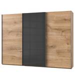 Schwebetürenschrank Level 36 C Eiche Dekor / Hochglanz Graphit - 300 x 216 cm - Ohne