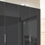 Armoire Level 36C Imitation chêne parqueté / Verre gris - 250 x 236 cm - Plus de 5 tiroirs - Sans portes miroir