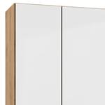 Armoire Level 36C Blanc brillant / Imitiation chêne - 250 x 236 cm - Sans - Sans portes miroir