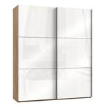 Armoire à portes coulissantes Level 36C Blanc brillant / Imitiation chêne - 200 x 236 cm - Sans