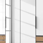 Drehtürenschrank Level 36 C Hochglanz Weiß / Eiche Dekor - 200 x 236 cm - Mehr als 5 Schubladen - 2 Spiegeltüren