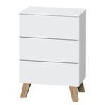 Table de chevet Garda IX Blanc - Bois manufacturé - 50 x 73 x 41 cm