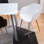 Sedia con braccioli Odon Materiale plastico / Metallo - Effetto quercia - Bianco - 1 sedia