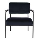 Fauteuil Narpes Velours - Bleu foncé