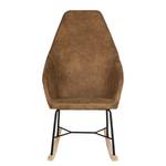 Rocking chair Kumia I Aspect cuir vieilli - Latte macchiatto