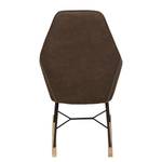 Rocking chair Kumia I Aspect cuir vieilli - Marron
