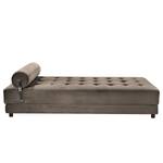 Chaise longue Tavani (met slaapfunctie) fluweel - Velours Fosca: Cappuccino