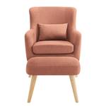 Fauteuil Ribolt Tissage à plat - Tissu Sura: Corail