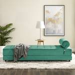 Chaise longue Tavani (met slaapfunctie) fluweel - Velours Fosca: Mintgroen