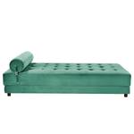 Chaise longue Tavani (met slaapfunctie) fluweel - Velours Fosca: Mintgroen