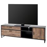 TV-Lowboard Hixson II Eiche Barrique Dekor / Schwarz