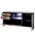 Sideboard Hixson Eiche Barrique Dekor / Schwarz