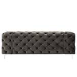 Sofa Leominster II (3-Sitzer) Samt - Samt Fosca: Dunkelgrau