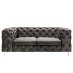 Sofa Leominster II (2-Sitzer) Samt - Samt Fosca: Dunkelgrau