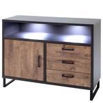 Buffet Hixson II Imitation chêne de tonneau / Noir