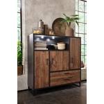 Highboard Hixson Eiche Barrique Dekor / Schwarz