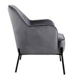 Fauteuil Bohemia Gris - Sans repose-pieds - Velours