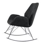 Rocking chair Bluemont Velours - Noir - Velours