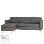 Ecksofa Kannus Webstoff - Dunkelgrau - Webstoff