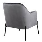 Fauteuil Bohemia Gris - Avec repose-pieds - Velours