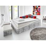 Lit boxspring Crooked Blanc / Gris - 120 x 200cm