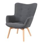 Fauteuil Kausala geweven stof - Met hocker