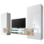 Meubles TV muraux Incastro II Blanc brillant / Mat beige clair