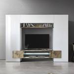 Meubles TV muraux Incastro I Blanc brillant / Mat beige clair