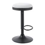 Tabouret de bar Moita (lot de 2) Tissu / Acier - Gris clair / Noir