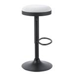 Tabouret de bar Moita (lot de 2) Tissu / Acier - Gris clair / Noir