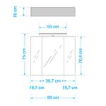 Spiegelschrank Duo I Inklusive beleuchtung - Breite: 80 cm