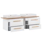 Set di mobili da bagno Duo II (4 pezzi) Illuminazione inclusa - Bianco