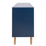 Dressoir Color Box deels massief eikenhout - Marineblauw