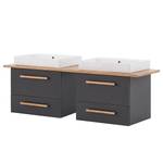 Meuble double vasque Duo Anthracite