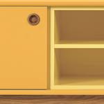 Meuble TV Color Box Partiellement en chêne massif - Jaune moutarde
