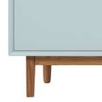 Tv-meubel Color Box deels massief eikenhout - Pastelblauw