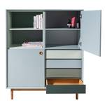 Highboard Color Box deels massief eikenhout - Pastelblauw