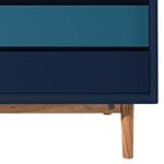 Highboard Color Box deels massief eikenhout - Marineblauw