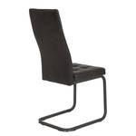 Chaises cantilever Emba (lot de 2) Microfibre / Métal - Noir - Noir vintage